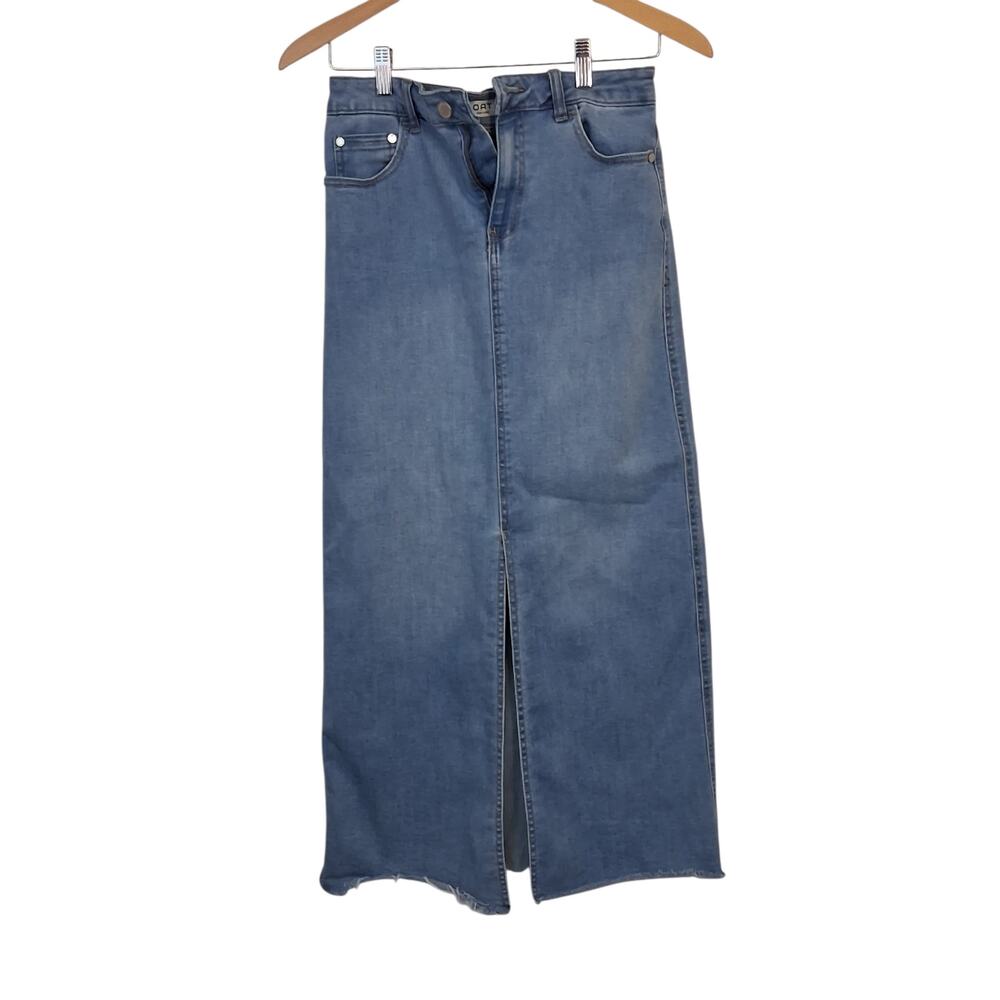 OAT New York Denim Midi Skirt – Women’s Size 6 / 28 – Front Slit - Picture 2 of 8